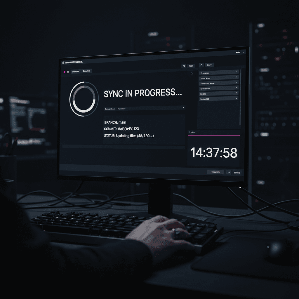 Real-time synchronization dashboard showing instant updates